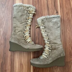 Women's Fur-Lined Wedge Boots